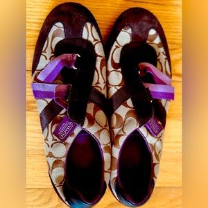 Coach sneakers Juli brown/purple size 10